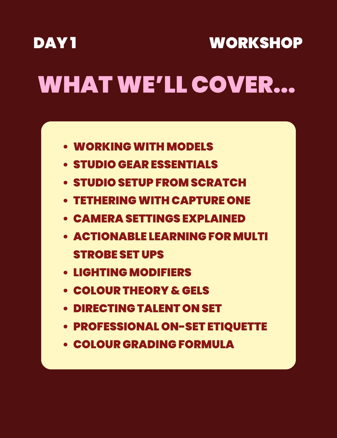 DAY 1 Ticket - Brisbane Workshop