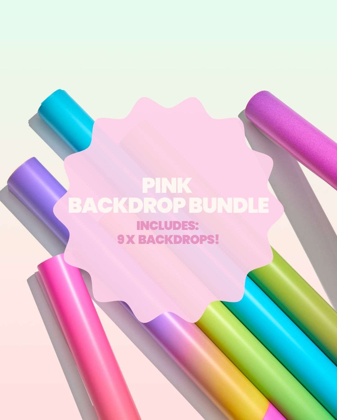 Pink Rip Button Backdrop Pink Backdrop Bundle - Big Savings!